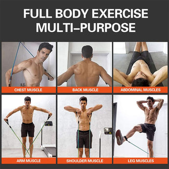 Multi-Purpose Full Body Resistance Band Set – Ultimate Home Workout Solution - PUSCAS POWER GYM EQUIPMENT