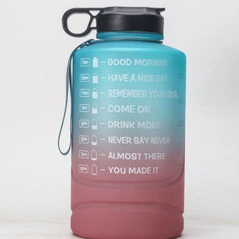 2.2L Motivational Water Bottle with Straw Lid - Gradient Colors - PUSCAS POWER GYM EQUIPMENT