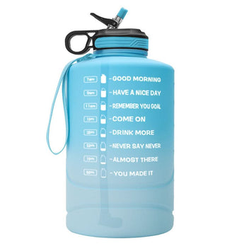 2.2L Motivational Water Bottle with Straw Lid - Gradient Colors - PUSCAS POWER GYM EQUIPMENT