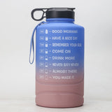 2.2L Motivational Water Bottle with Straw Lid - Gradient Colors - PUSCAS POWER GYM EQUIPMENT