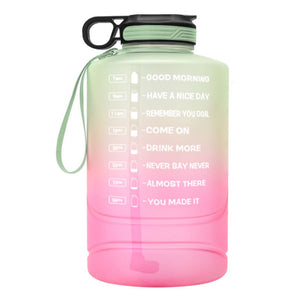 2.2L Motivational Water Bottle with Straw Lid - Gradient Colors - PUSCAS POWER GYM EQUIPMENT