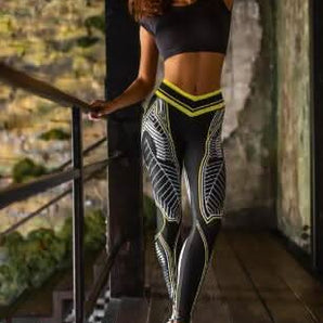 Gym Yoga Pants Sports Outfit for Women Professional Fitness Legging Sport Push Up Tights Pants Printed