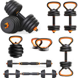 Adjustable 6-in-1 Fitness Dumbbell Set - All-in-One Strength Training Solution - PUSCAS POWER GYM EQUIPMENT