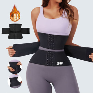 Women's Sports Sweat Waist Trainer Double Belt Breasted Corset