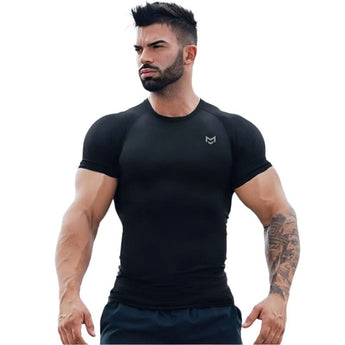 Gym Short Sleeve T Quick Dry Gym Clothes For Running - PUSCAS POWER GYM EQUIPMENT