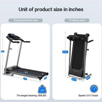 Motorized Folding Treadmill - PUSCAS POWER GYM EQUIPMENT